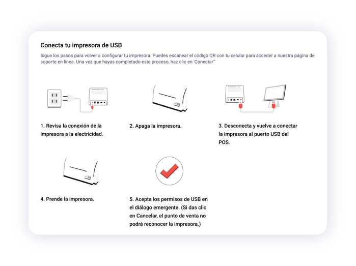 Instrucciones conectar impresora vía usb en POS para restaurante