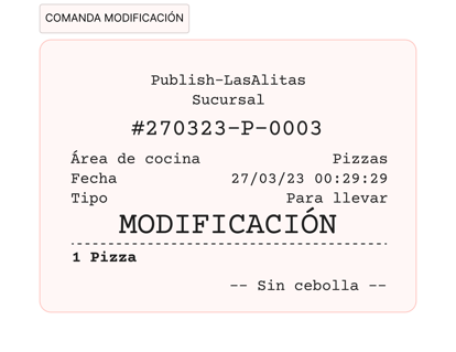 COMANDA MODIFICACIÓN