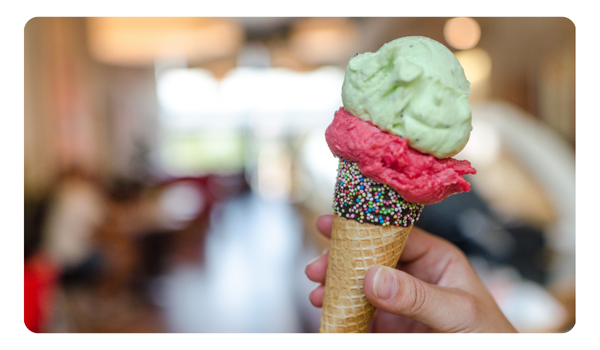 Cono con 2 bolas de helado