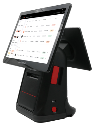  software para restaurante Parrot luciendo en perfil, resaltando su diseño moderno y eficiente como POS innovador.